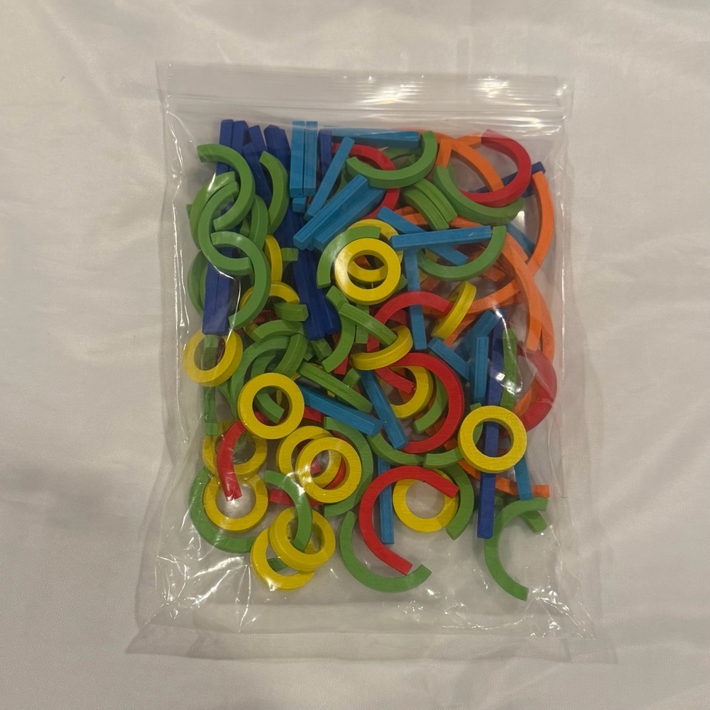 NWT Sticks and Rings Wooden Shapes Colors Educational Toy Set - Picture 10 of 16